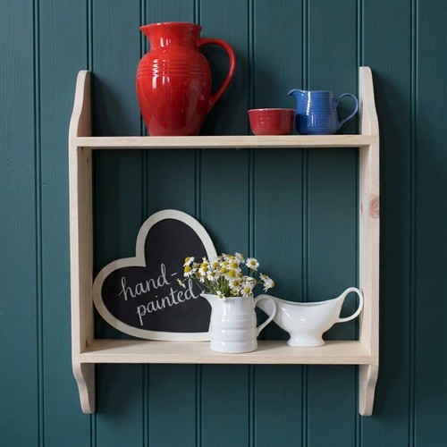 Wall shelf wooden storage - wooden,