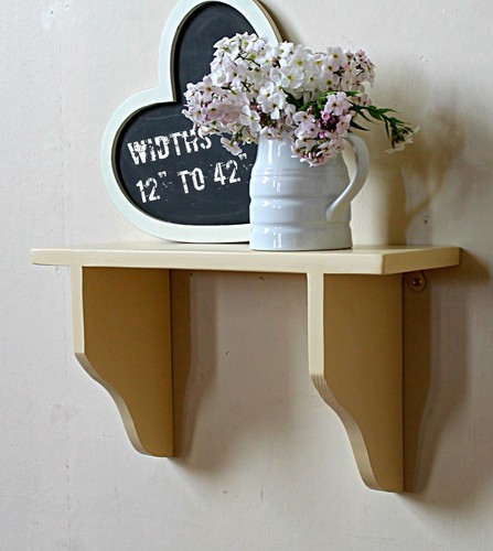 Rustic wooden wall shelf - wall,