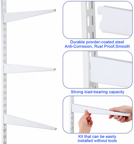 White twin slot - twin, shelving