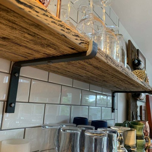 Metal shelf brackets clear wax - brackets,