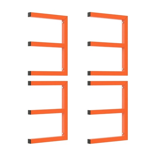 Pieces orange metal shelf - 4,